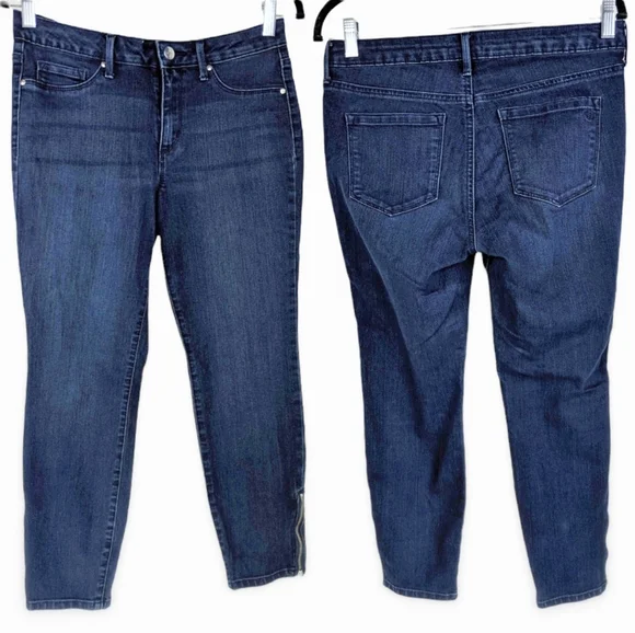JESSICA SIMPSON Skinny Crop Ankle Zip Jeans Sz 30 - Picture 1 of 11